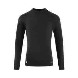 Camiseta térmica manga larga de fútbol para adulto Kipsta Keepcomfort negro