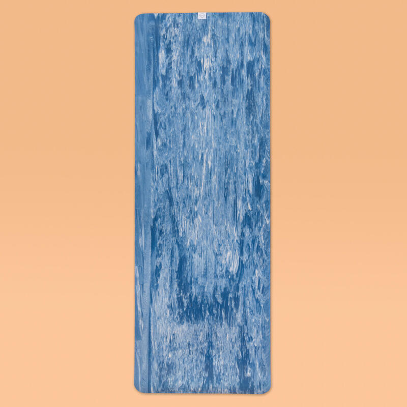 TAPIS DE YOGA GRIP 185 X 65 CM 5MM BLEU