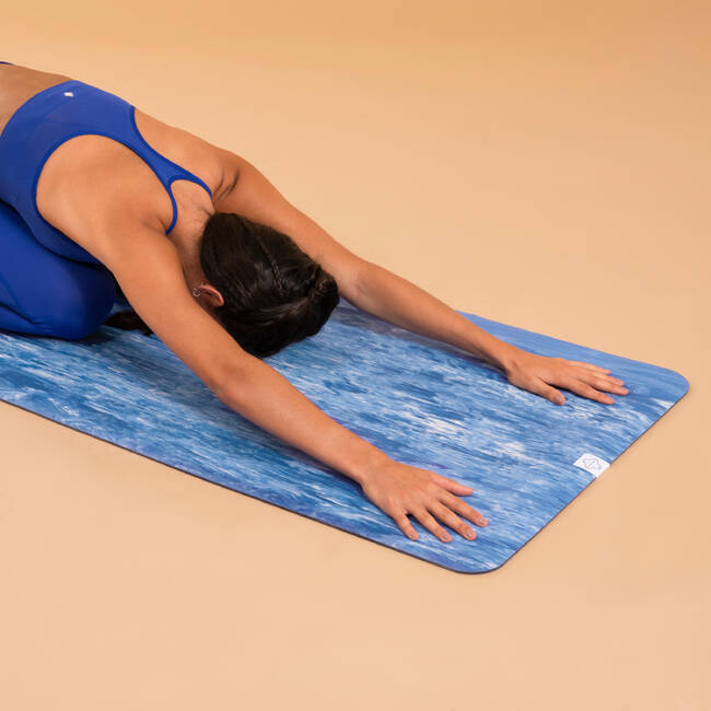 Natural Rubber Grip Yoga Mat 5mm - Blue