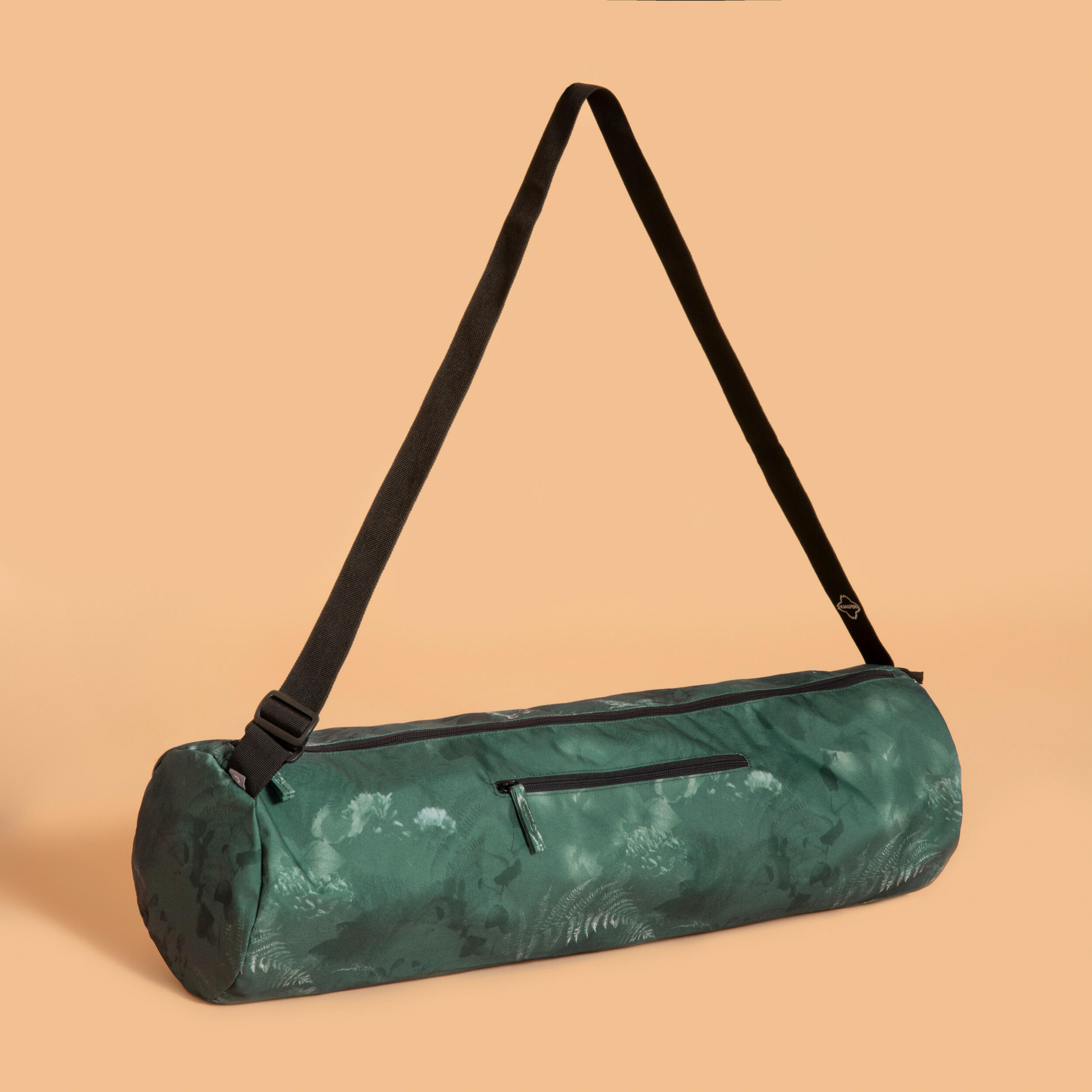 Yoga Travel Mat Bag - Green Print 1/3