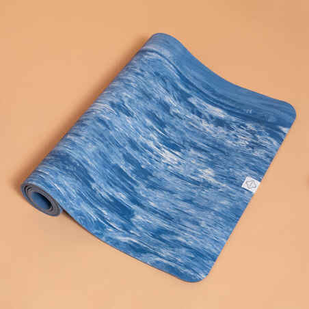 Kulae Eco Yoga Mat - Blue/Steel Ideal for Travel or Studios Standard Size