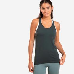 DEBARDEUR YOGA DYN FEMME SS COUTURES VERT