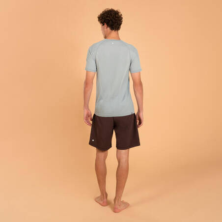 Men's Seamless Yoga T-Shirt Second Skin - Light Grey