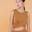 Top Yoga donna yoga PREMIUM cropped traspirante marrone