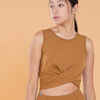 Yoga Crop Top Premium - Brown