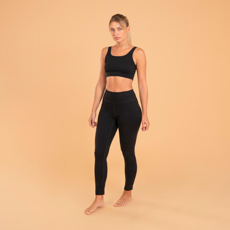 Brassière effet seconde peau maintien léger Femme, Noir