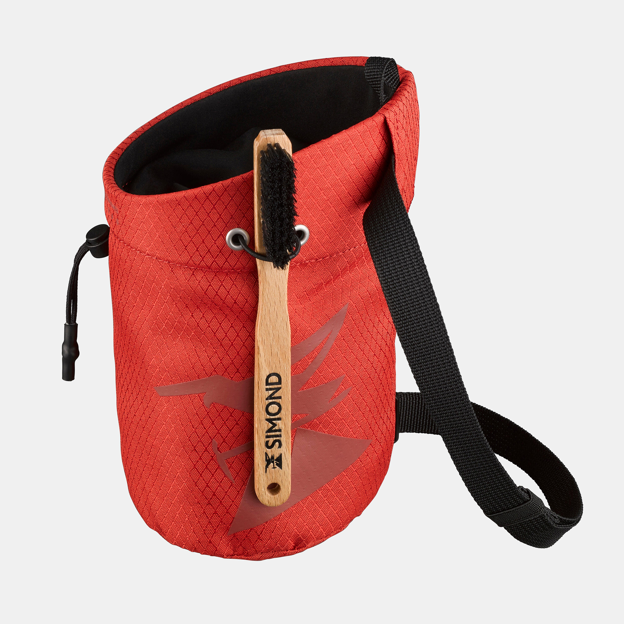Climbing chalk bag edge - red