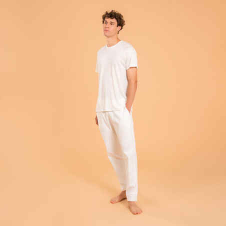 Men's Gentle Yoga Linen/Cotton Woven Bottoms - White