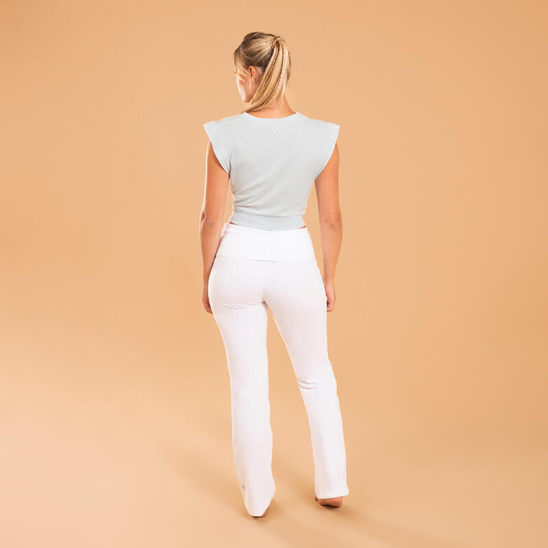 Női jóga crop top, loose KIMJALY Decathlon