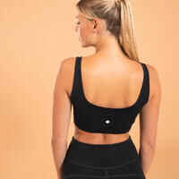 Women's Light-Support Second Skin Sports Bra - Black