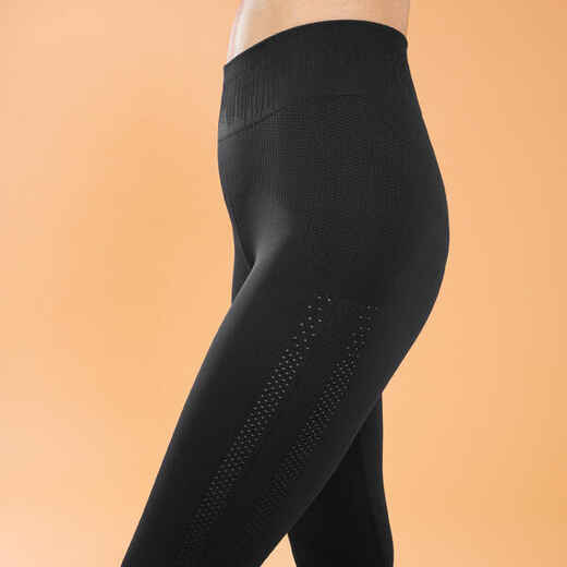 
      7/8-Leggings Yoga nahtlos - Premium schwarz 
  