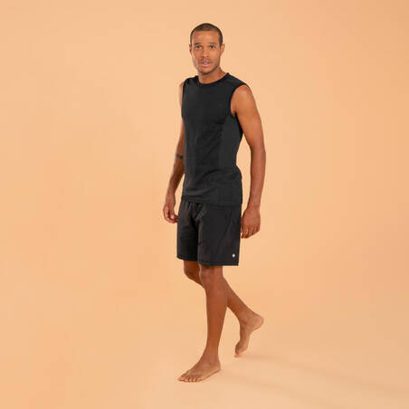 Men's Seamless Dynamic Yoga Tank Top - Black