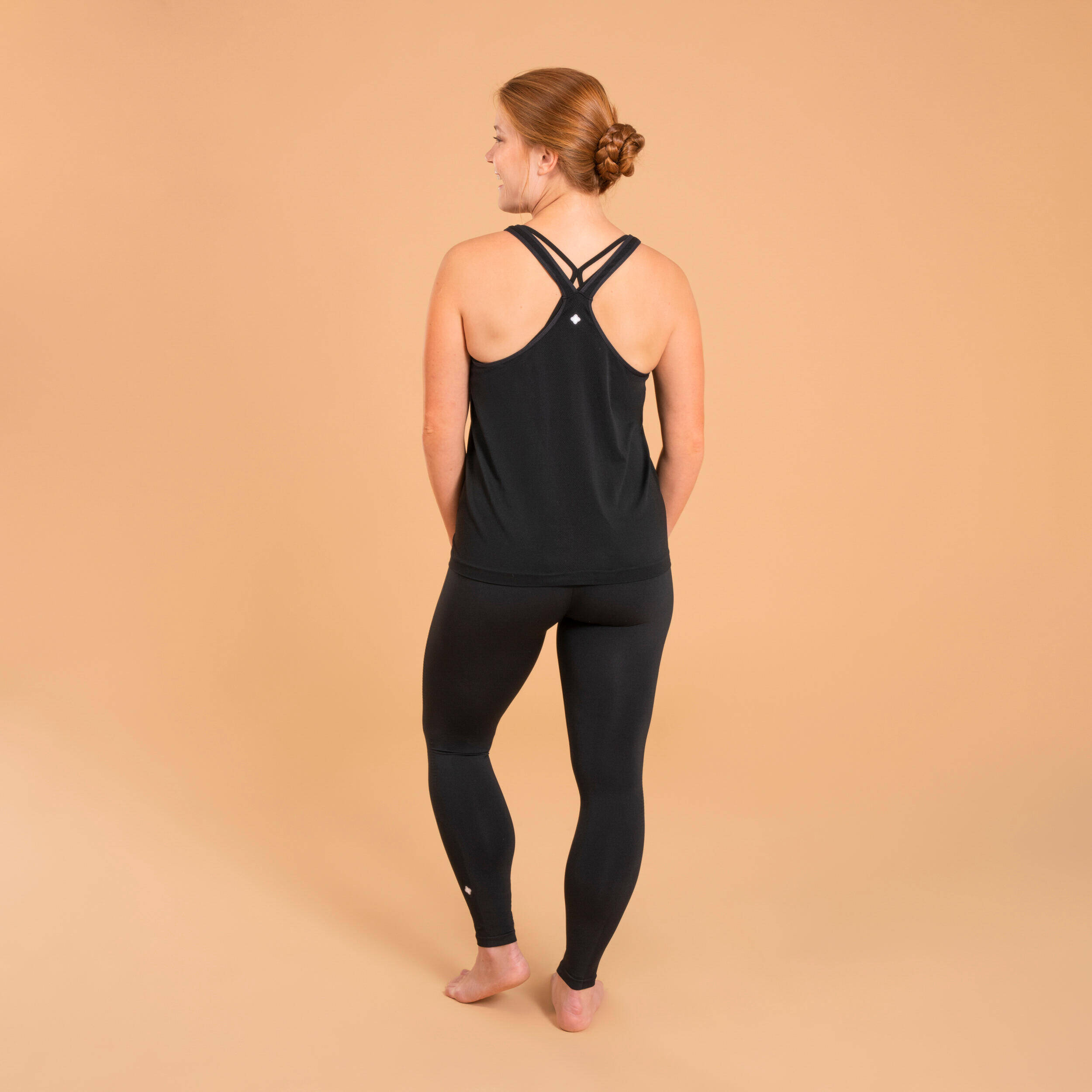 Women Yoga Leggings Long Seamless  - Black -  5