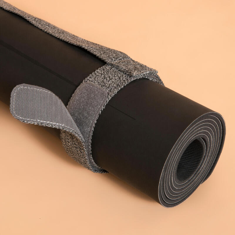 Cinghia regolabile tappetino yoga grigio melange