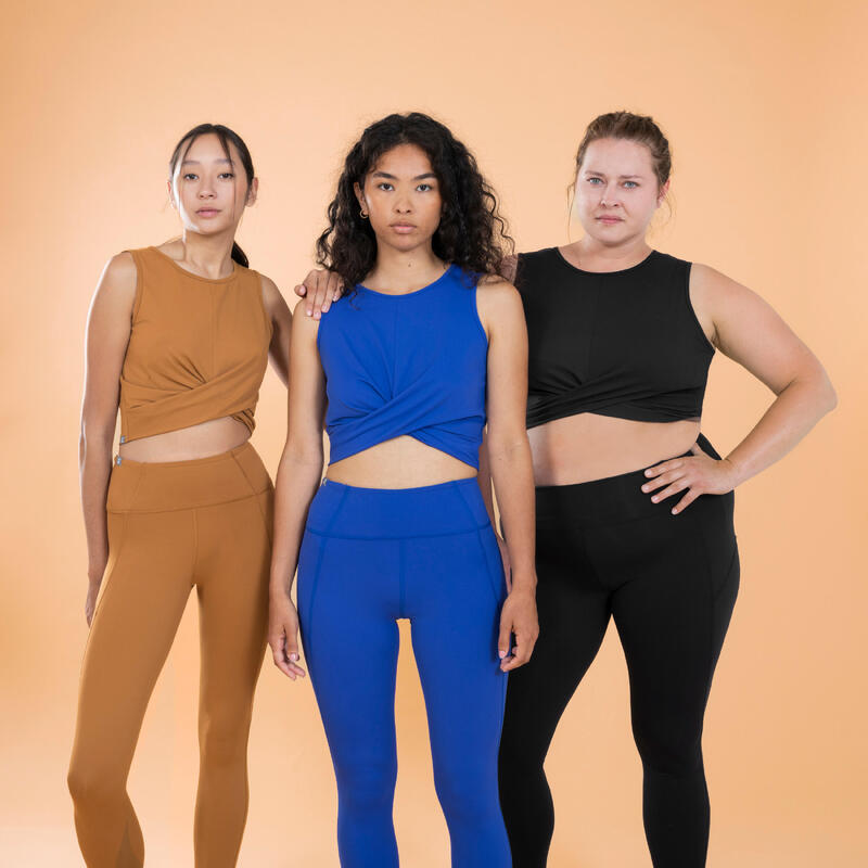 Crop top premium yoga indigo