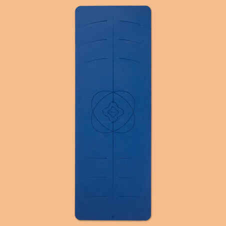 185 cm x 65 cm x 5 mm Yoga Mat Grip - Blue - Decathlon