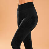 Women 7/8 Seamless Dynamic Yoga Leggings - Black