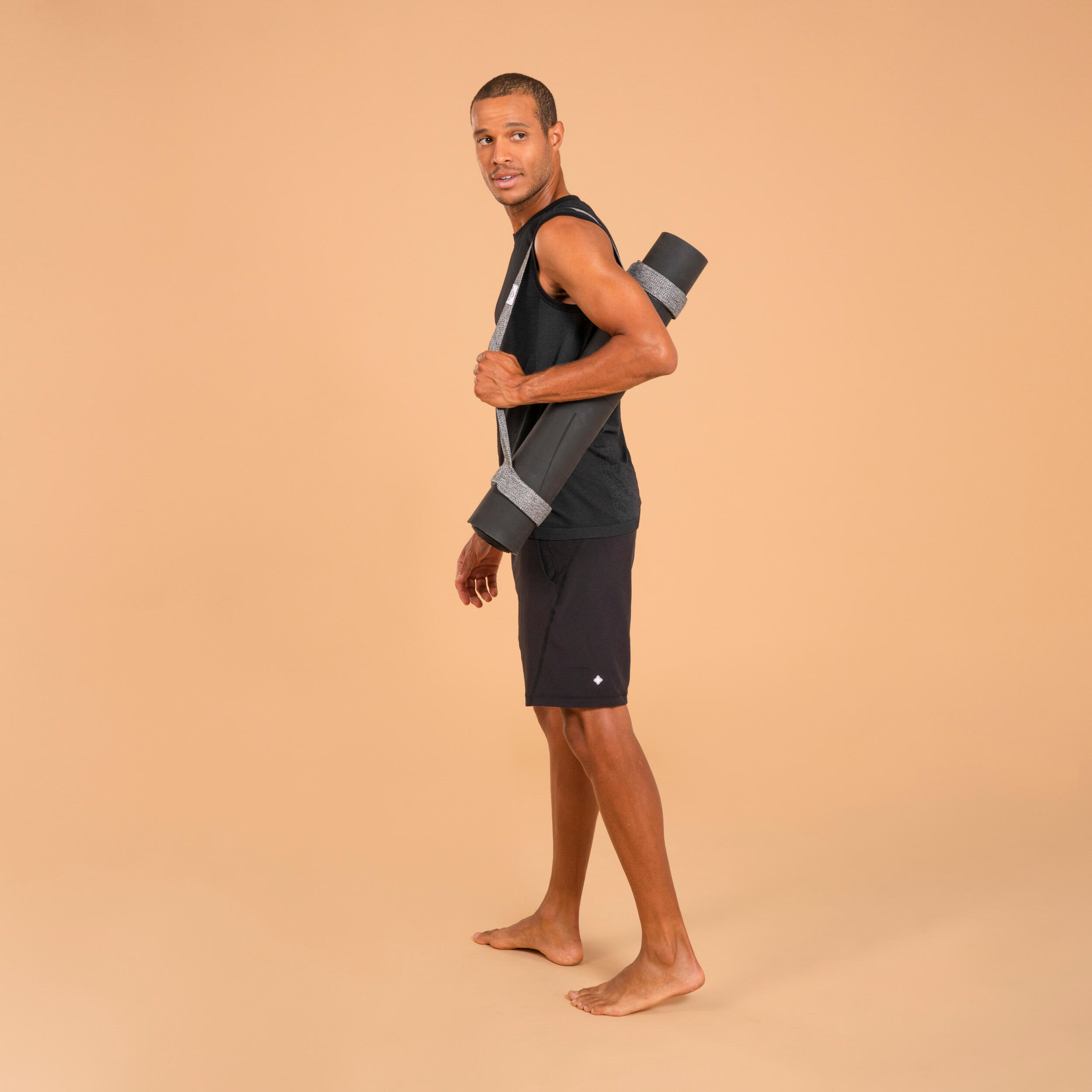 Tank Top Herren Yoga nahtlos - schwarz 11/23