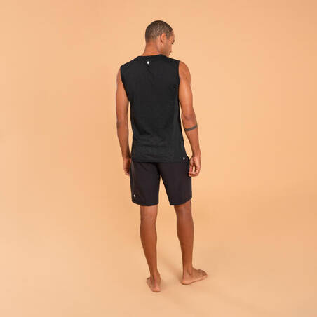 Men's Seamless Dynamic Yoga Tank Top - Black