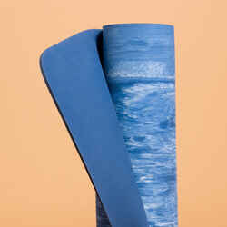 Eco-Designed Grippy Yoga Mat 185 cm ⨯ 65 cm ⨯ 5 mm - Blue