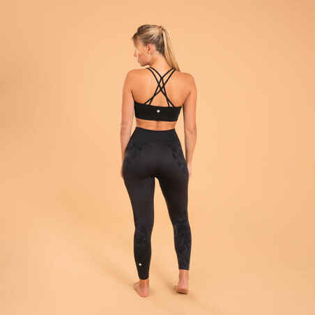 Leggings 7/8 Yoga Dyn Negro Sin Costura