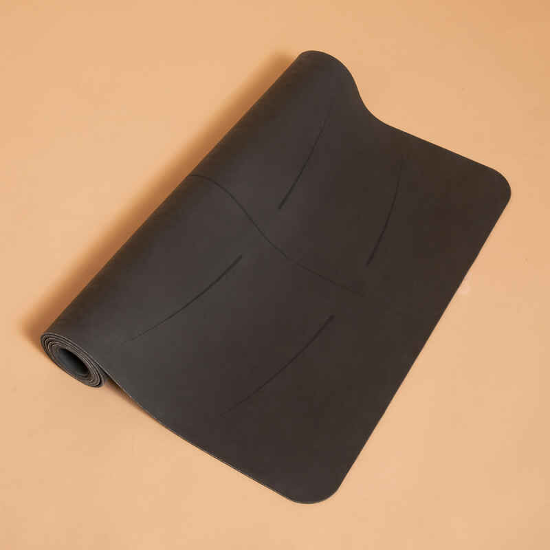 Yogamatte Grip+ V2 185 cm × 65 cm × 5 mm - schwarz 