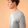 Men's Seamless Yoga T-Shirt Second Skin - Light Grey