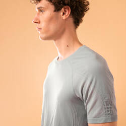 Men's Seamless Yoga T-Shirt Second Skin - Light Grey