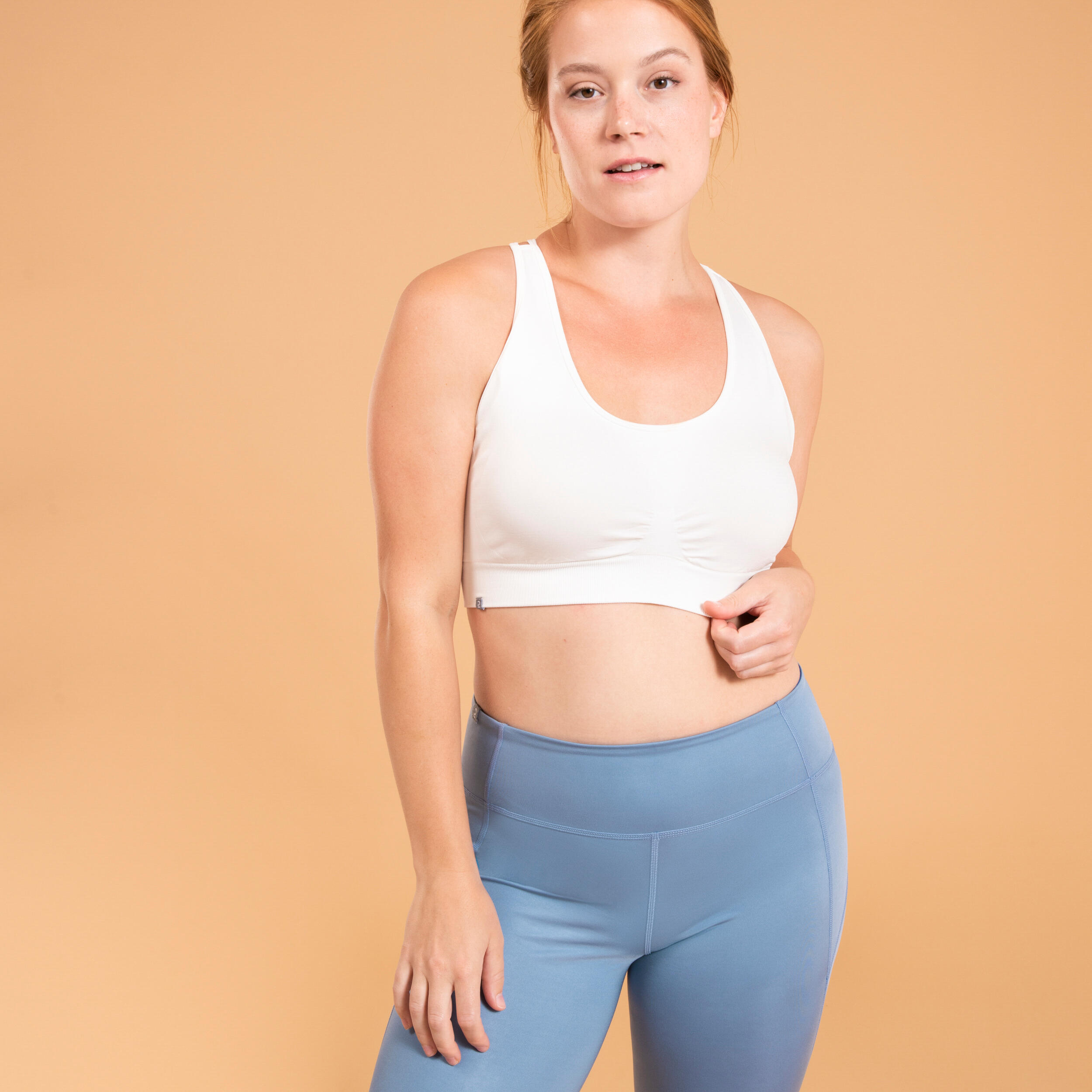 Bustier dynamisches Yoga Damen - weiß 3/6