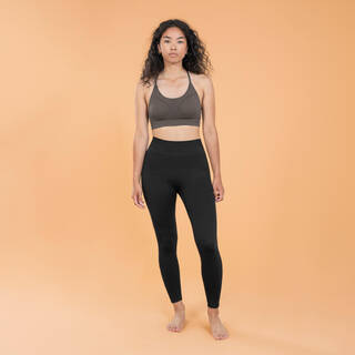 Women's High-Waisted 7/8 Yoga Leggings - Black