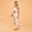 Technische legging voor zachte yoga dames katoen ecodesign beige