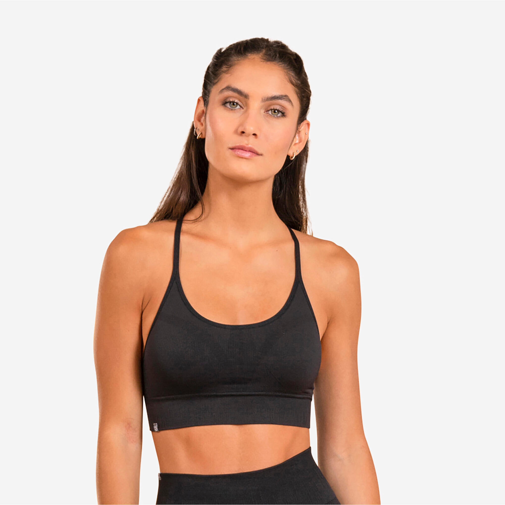 Kimjaly - Brassiere Yoga Premium Seamless Noir - Brassière - Panoplies Training Adultes - Noir - 44l - Decathlon