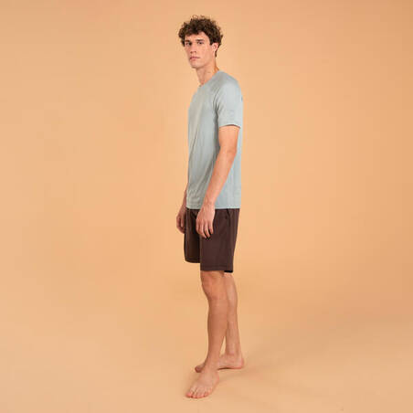 Men's Seamless Yoga T-Shirt Second Skin - Light Grey