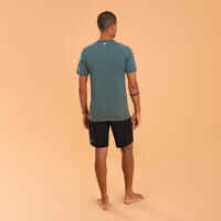 Men's Seamless Short-Sleeved Dynamic Yoga T-Shirt - Khaki