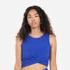 Saīsināta piegriezuma jogas krekls “Premium”, indigo zils