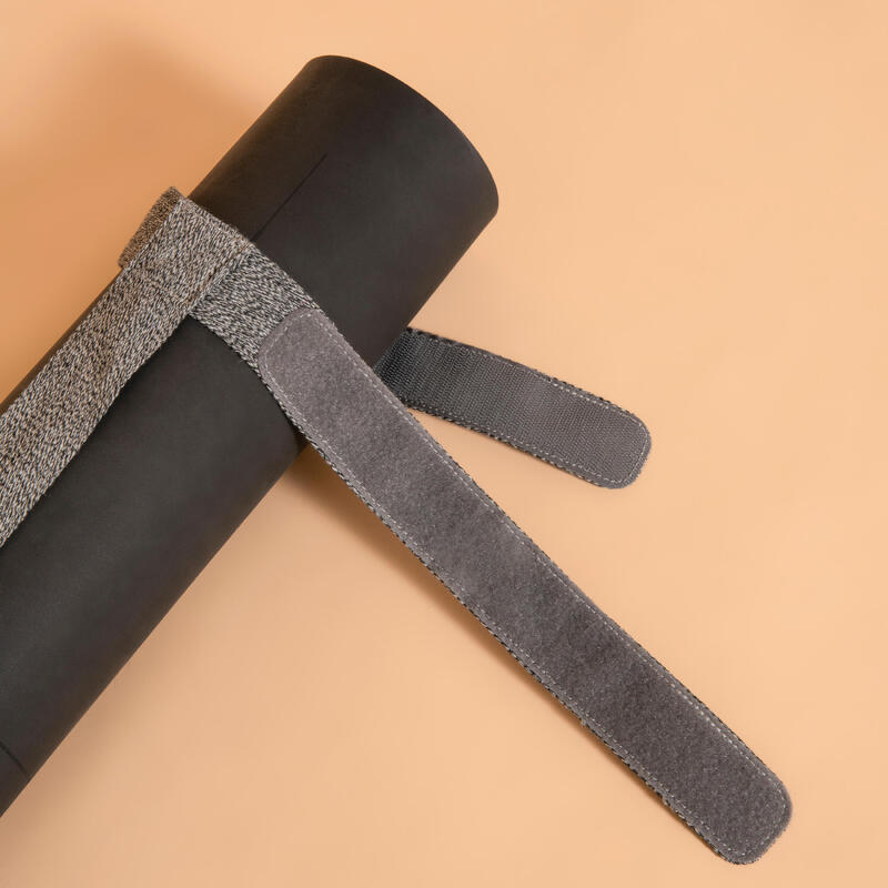 Verstelbare riem voor yogamat ecodesign gemêleerd grijs