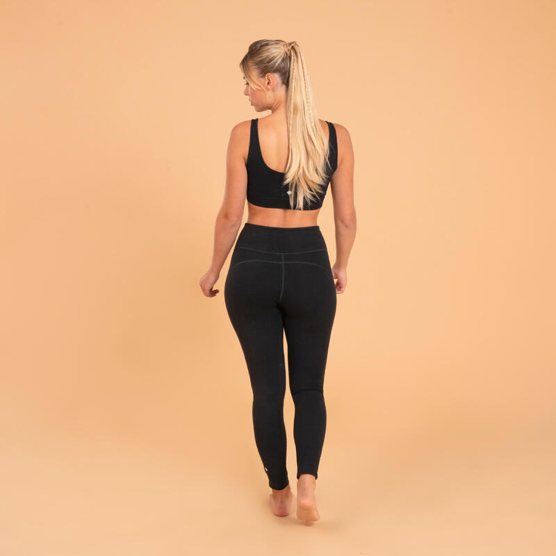 Brassière effet seconde peau maintien léger Femme, Noir