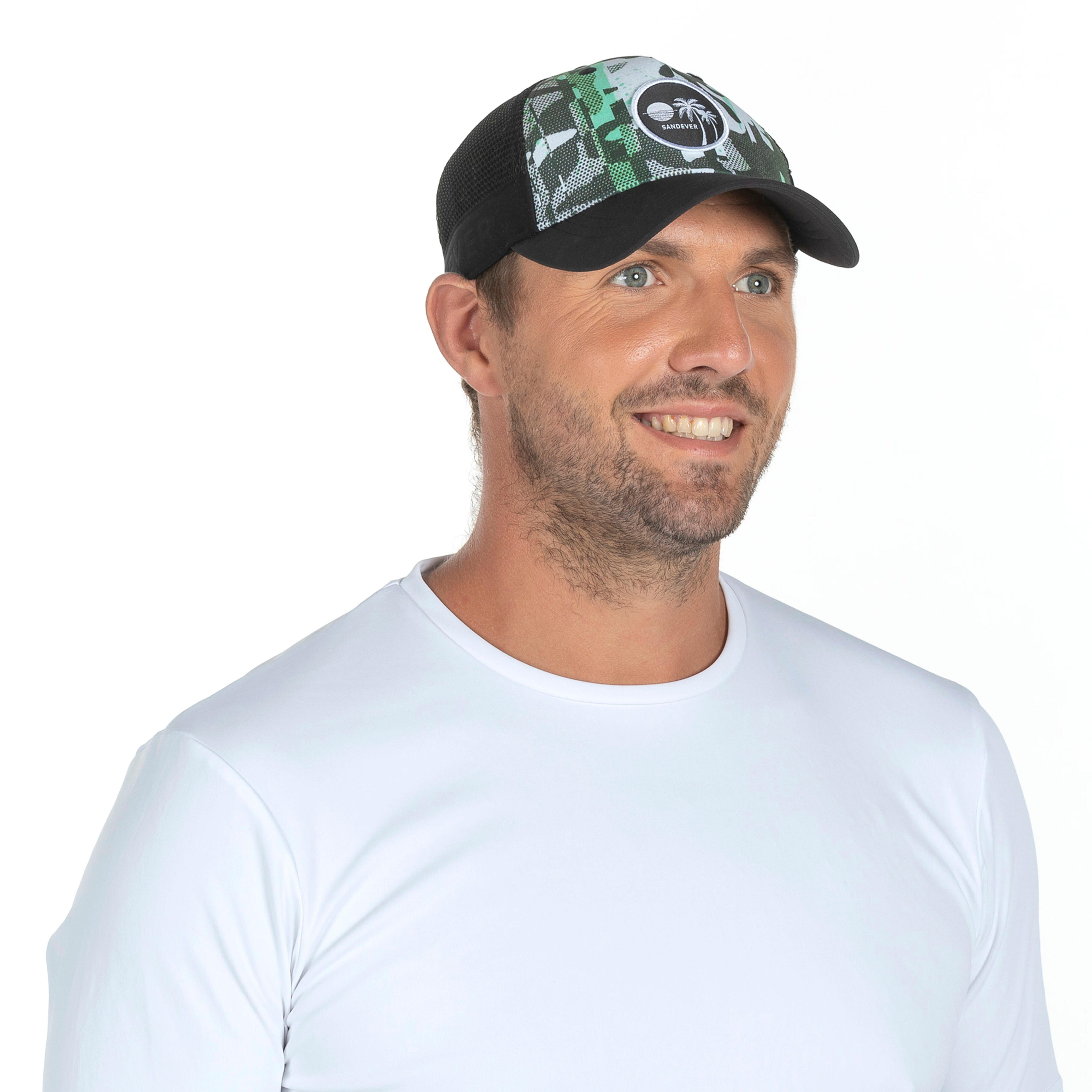 Cappello da spiaggia stile Camo Trucker adulto NERO VERDE