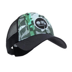 Gorra de vóley playa estilo trucker adulto Camo NEGRO VERDE