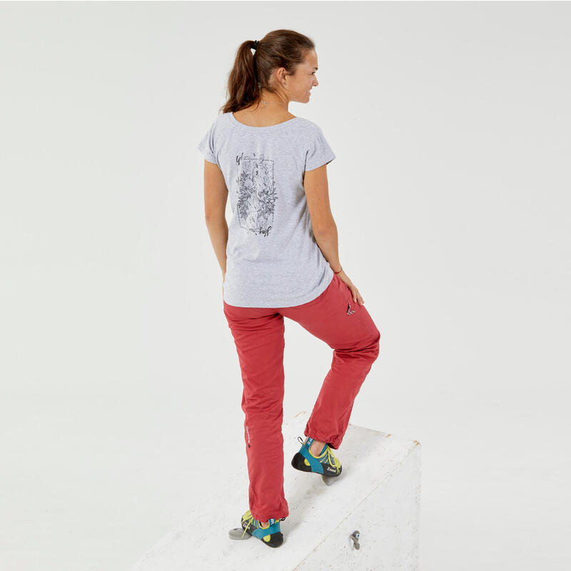 Camiseta de escalada y montaña manga corta Mujer Simond Vertika