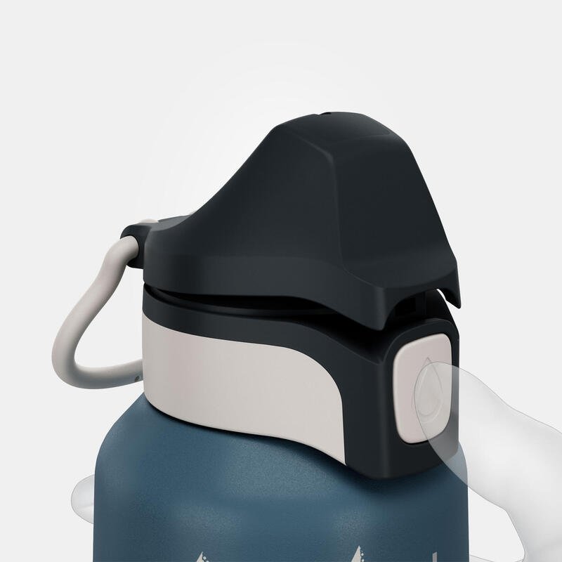 Cantil 500 Criança 0,6L inox com tampa abertura rápida para caminhada - azul