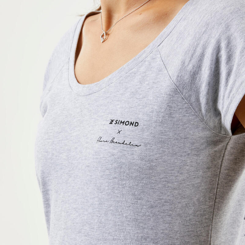 Kletter-T-Shirt Damen Flore Beaudelin - Vertika grau 