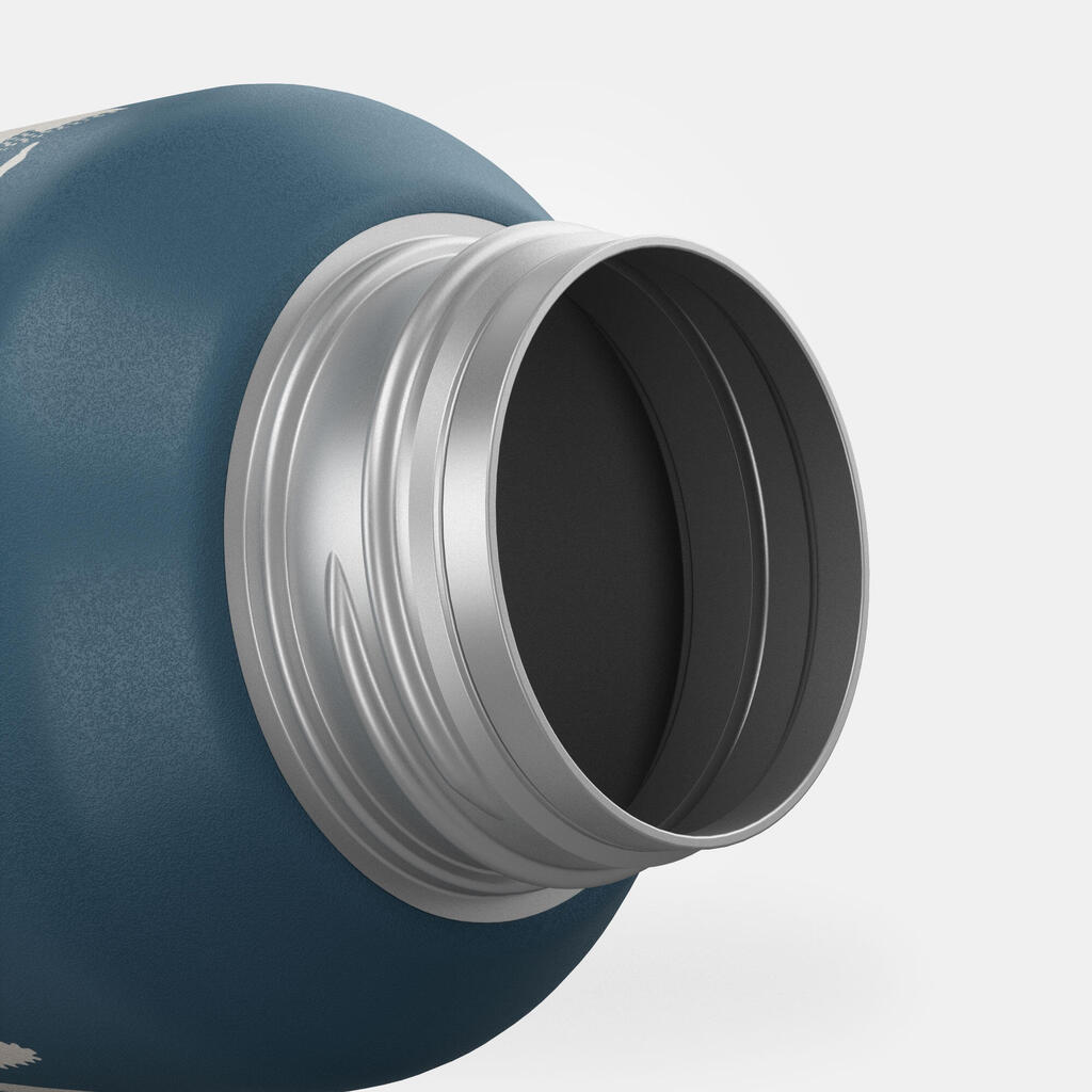 Gourde 500 enfant 0,6l en inox avec bouchon instantané pour la randonnée - Bleu