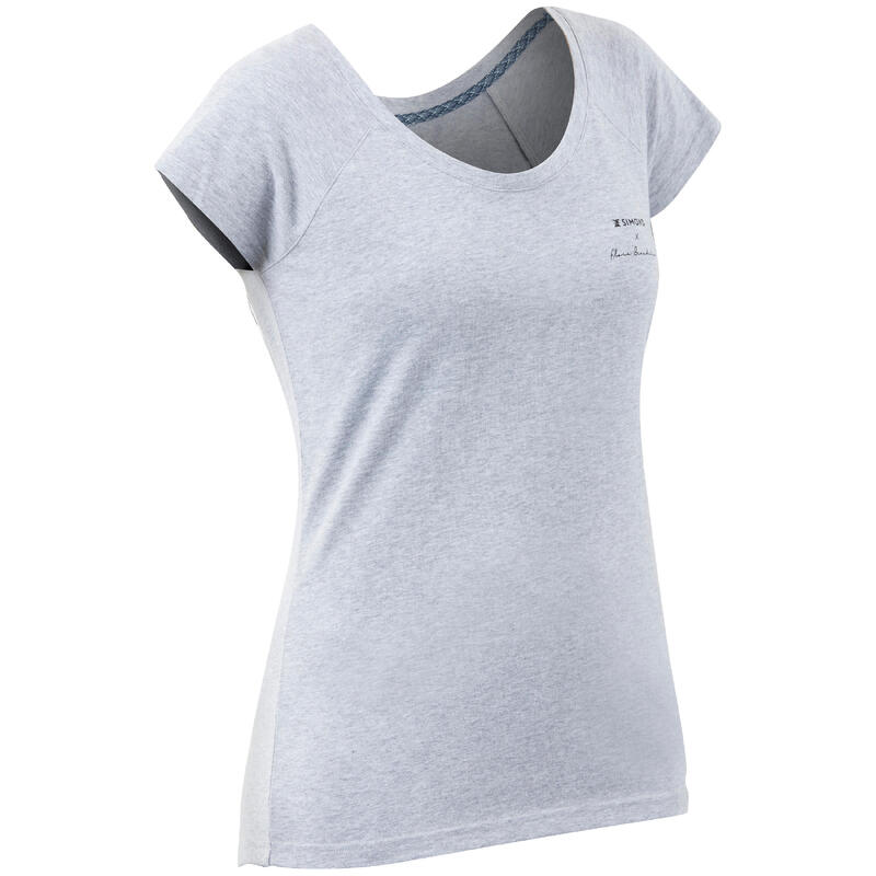 Kletter-T-Shirt Damen Flore Beaudelin - Vertika grau 