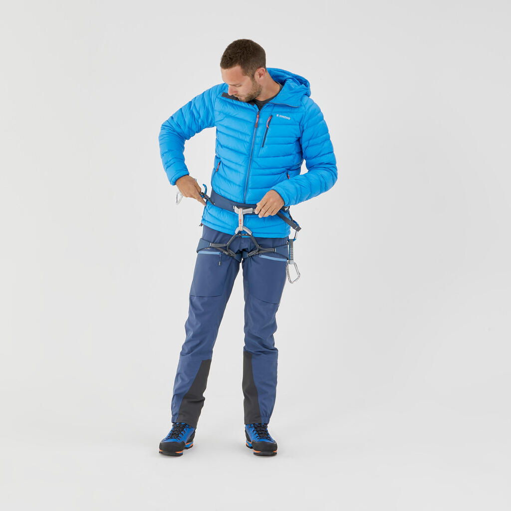 Pánske nepremokavé horolezecké nohavice Ice modro-bridlicové