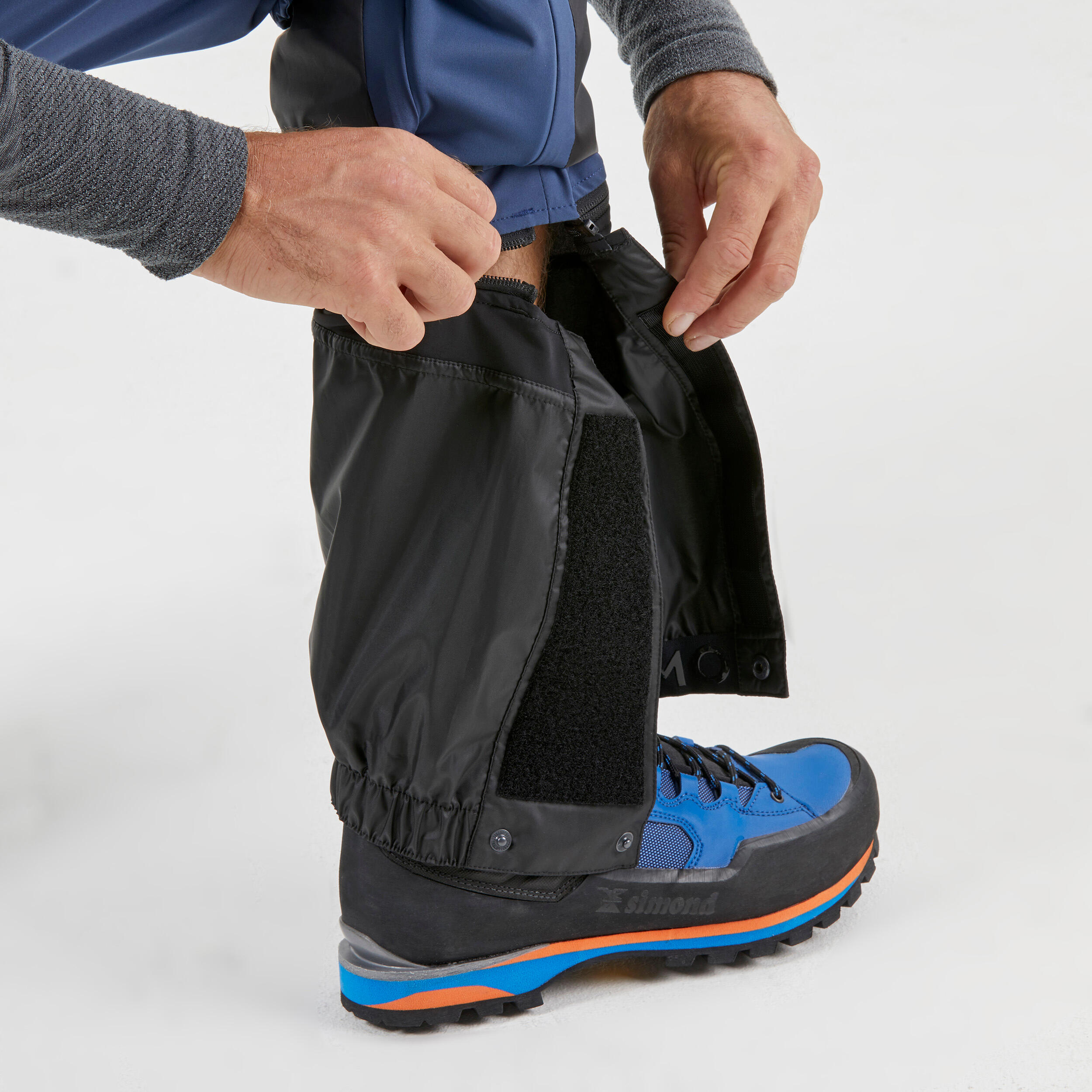 Pantalón impermeable alpinismo ICE Hombre - Azul pizarra 8/12