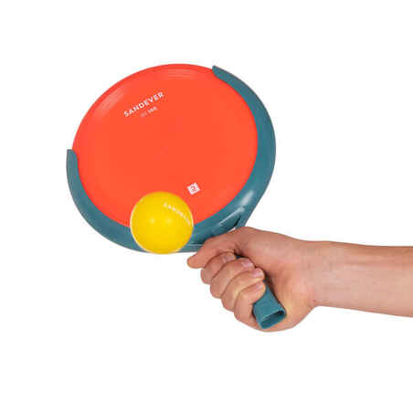 3-in-1 Game Set: flying discs/racket sports/ball catcher.