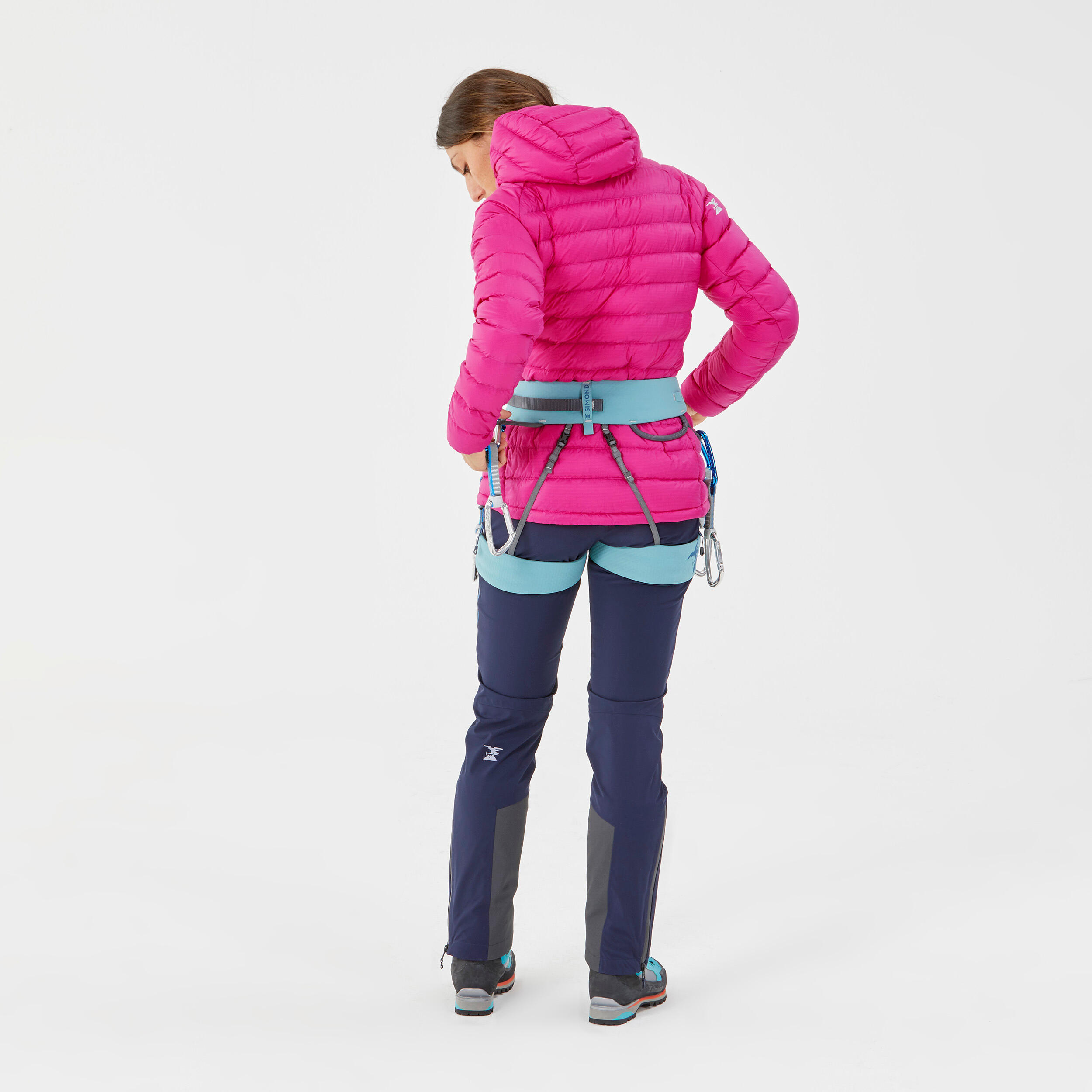 Women's Mountaineering Down Jacket - ALPINISM LIGHT - FUCHSIA PINK 13/14
