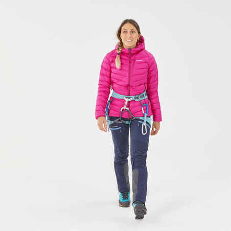 Women's Mountaineering Down Jacket - ALPINISM LIGHT - FUCHSIA PINK