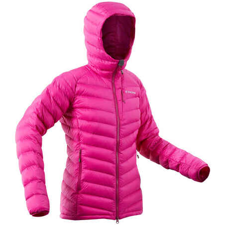 Women's Mountaineering Down Jacket - ALPINISM LIGHT - FUCHSIA PINK